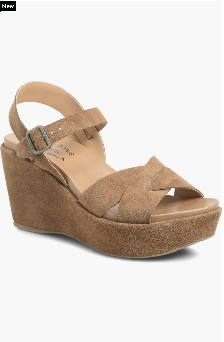 Ava 2.0 Platform Wedge Sandal - Brown Suede