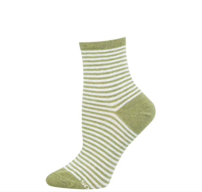 Cotton Mini Crew Sailor Stripe Socks