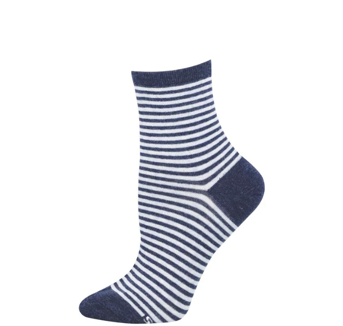 Cotton Mini Crew Sailor Stripe Socks