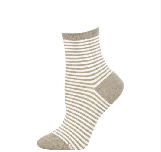 Cotton Mini Crew Sailor Stripe Socks