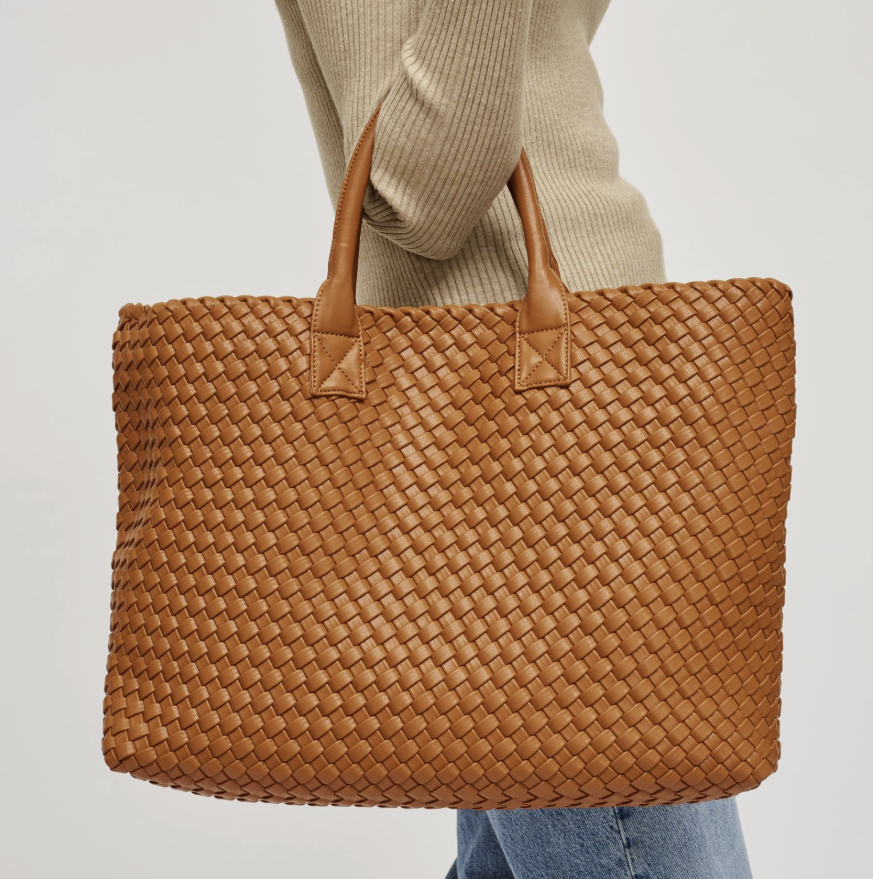 Ithaca Woven Vegan Leather Tote