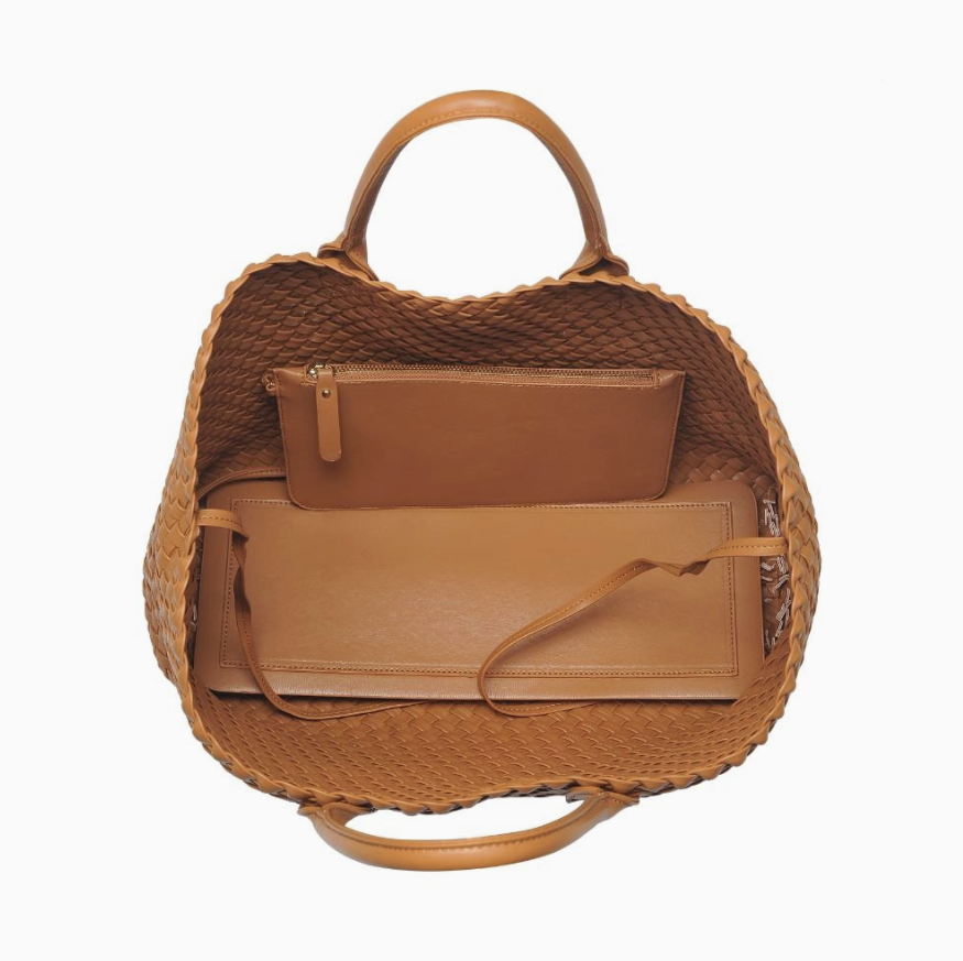 Ithaca Woven Vegan Leather Tote