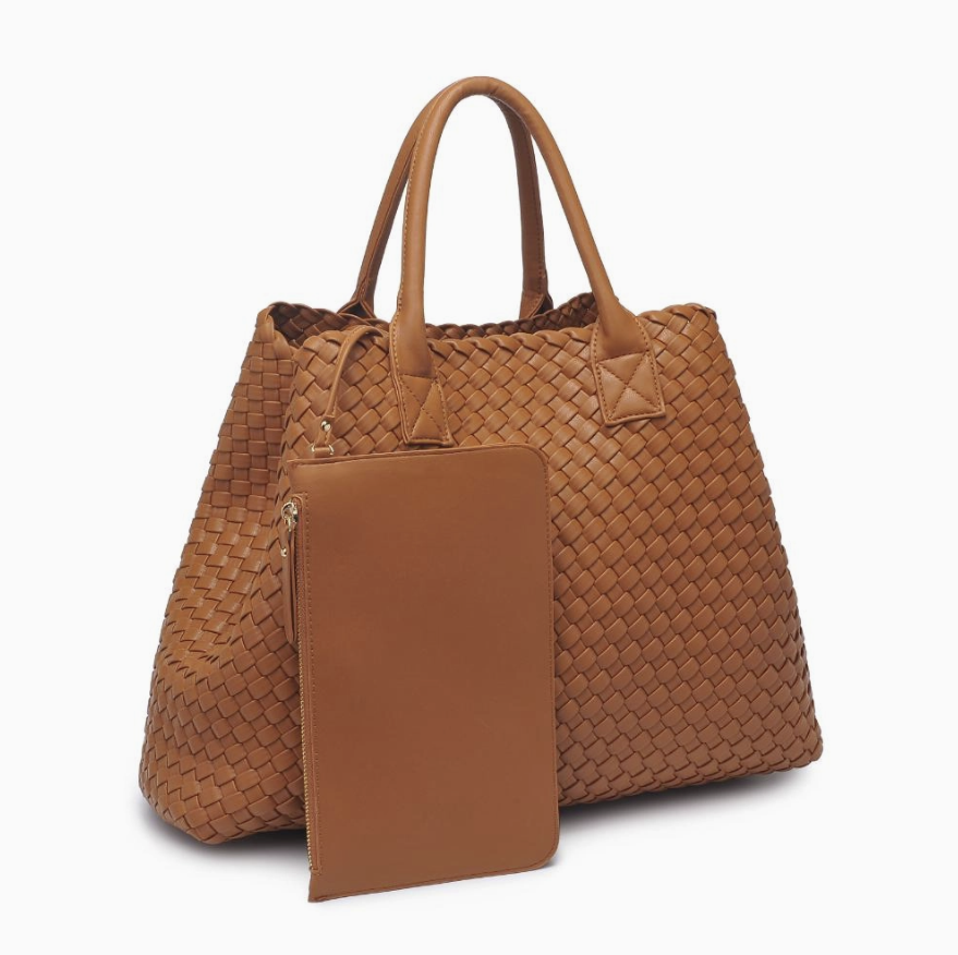 Ithaca Woven Vegan Leather Tote