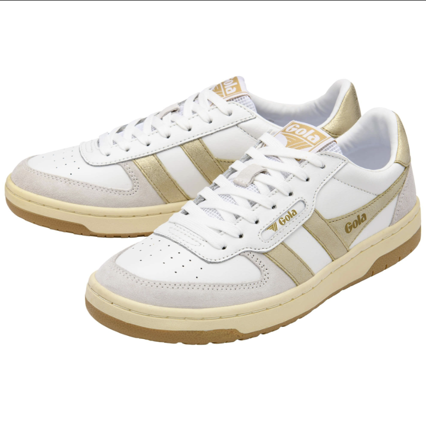Gola Classics Women's Hawk Sneakers - White/Gold