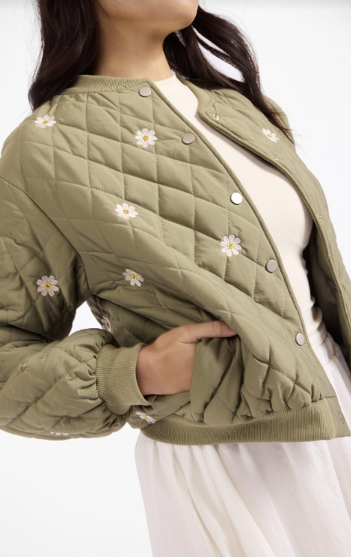 Painted Wish Quilted Embroidered Jacket