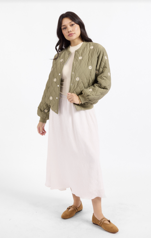 Painted Wish Quilted Embroidered Jacket