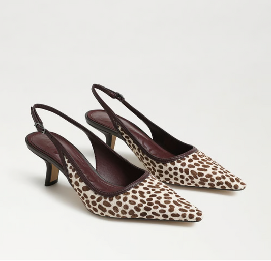 Bianka Slingback Pump - Speck Cheetah Calf Hair