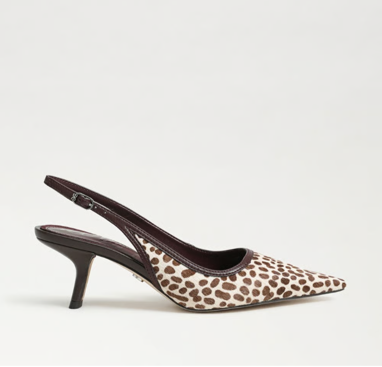 Bianka Slingback Pump - Speck Cheetah Calf Hair