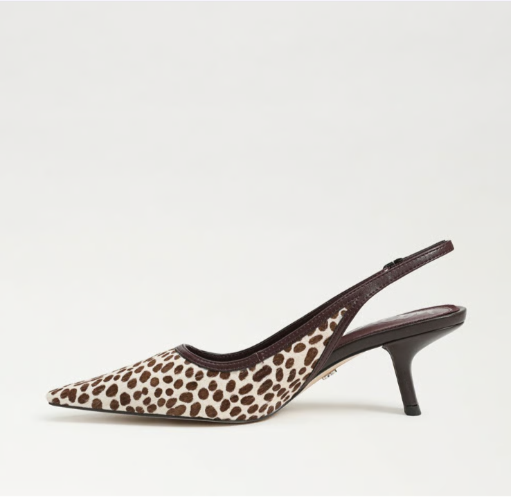 Bianka Slingback Pump - Speck Cheetah Calf Hair