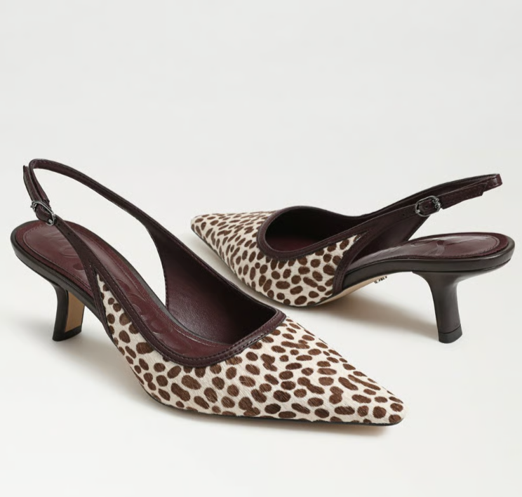 Bianka Slingback Pump - Speck Cheetah Calf Hair