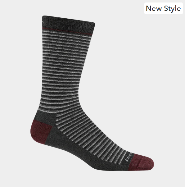 Men's Microstripe Crew Lightweight Lifestyle Socks