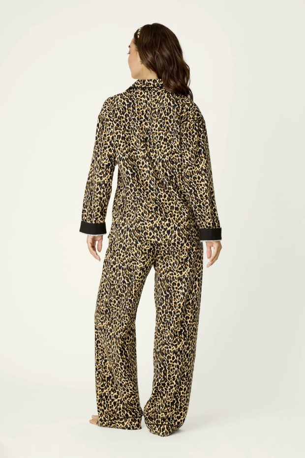 Wild At Heart Leopard Print 3-Piece Flannel PJ Set