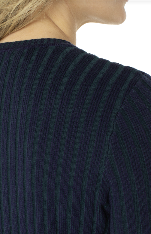 Long Sleeve Crewneck Ribbed Sweater