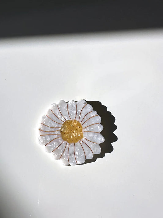 Hand-painted Daisy Compact Mirror | Eco-Friendly