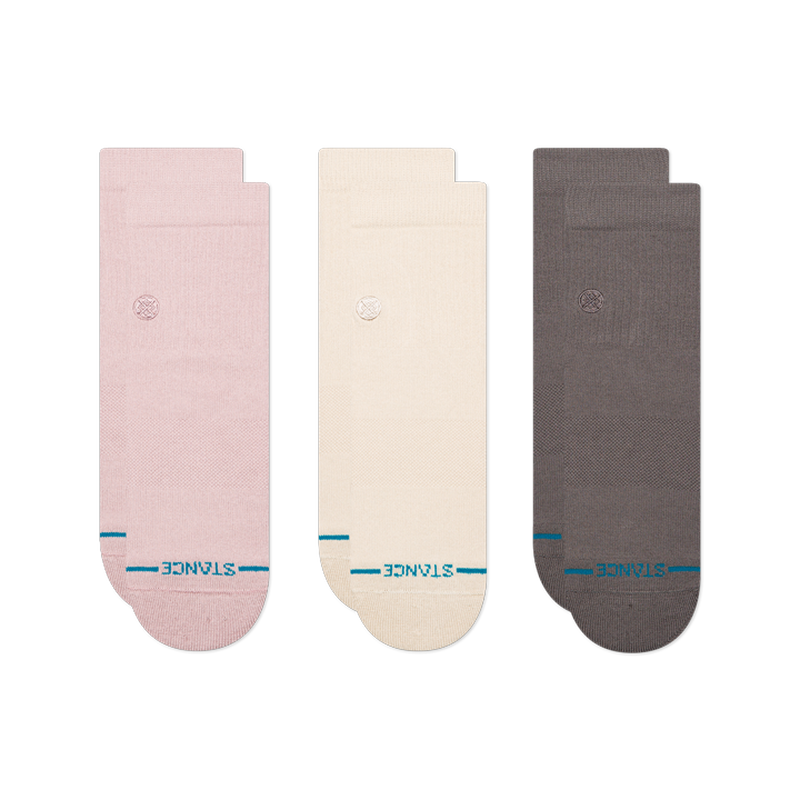 Icon Quarter Socks 3 Pack - Lilac
