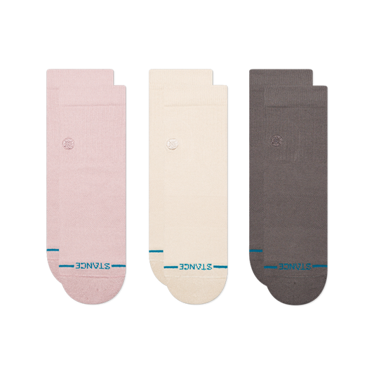 Icon Quarter Socks 3 Pack - Lilac