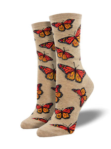 Social Butterfly Women's Crew Socks