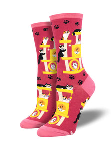 Cool Cats Club Women's Crew Socks