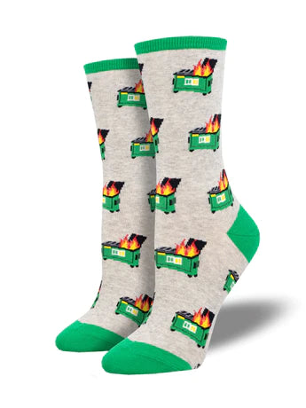 Dumpster Fire Women's Crew Socks