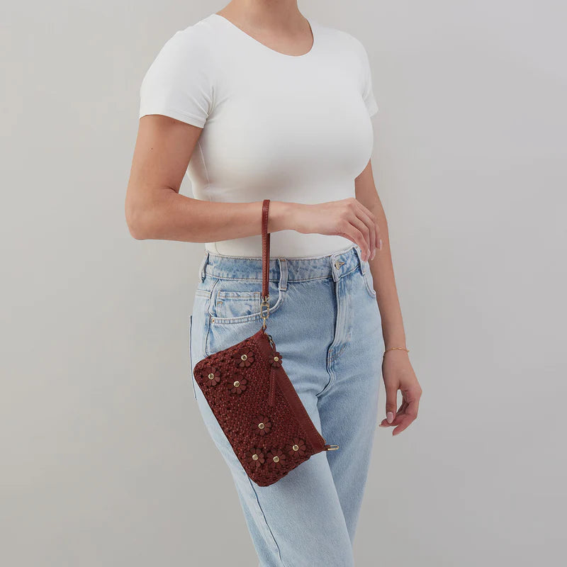 Darcy Crossbody Woven Leather Chestnut