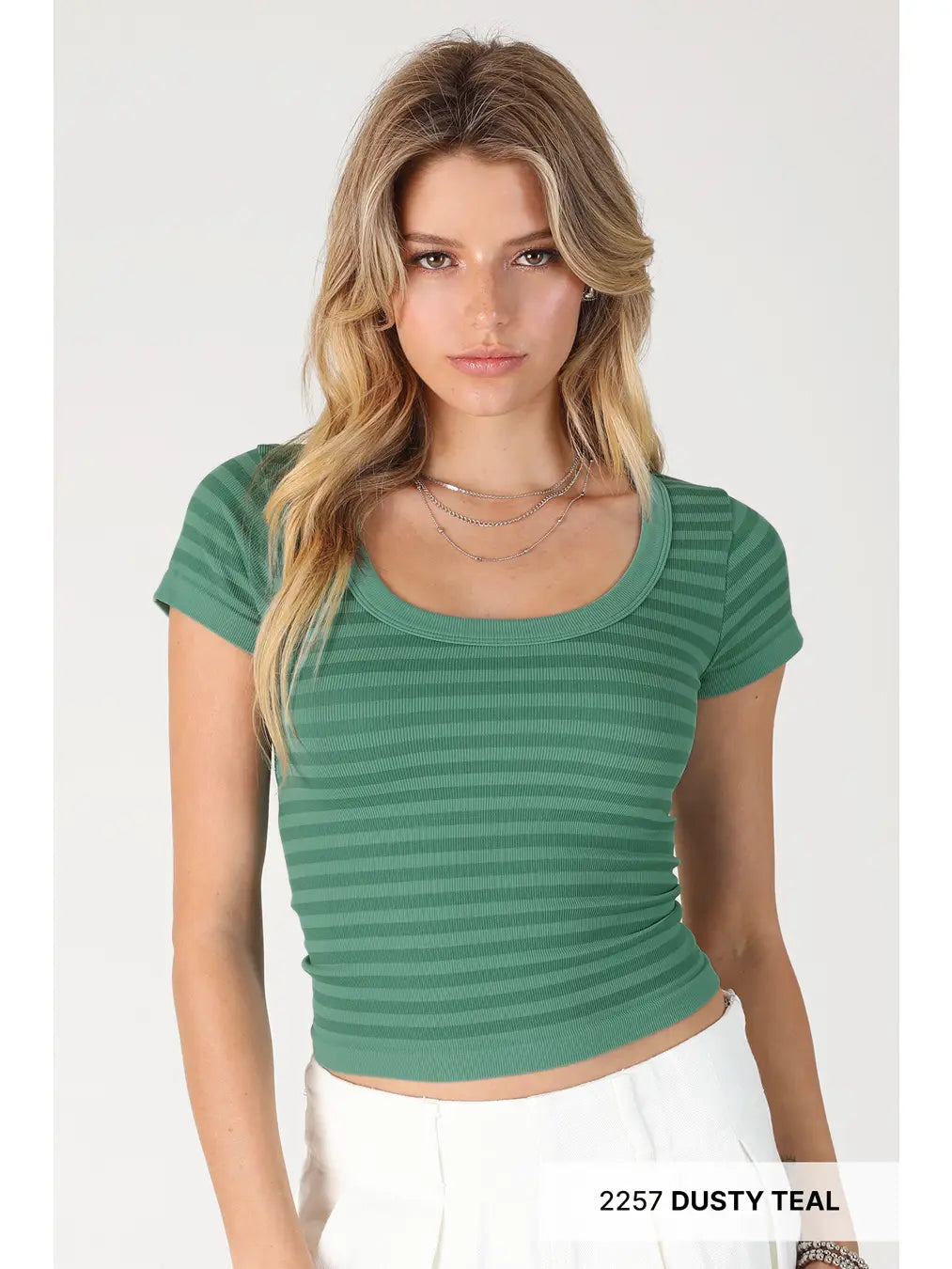 Striped Scoop Neck Top