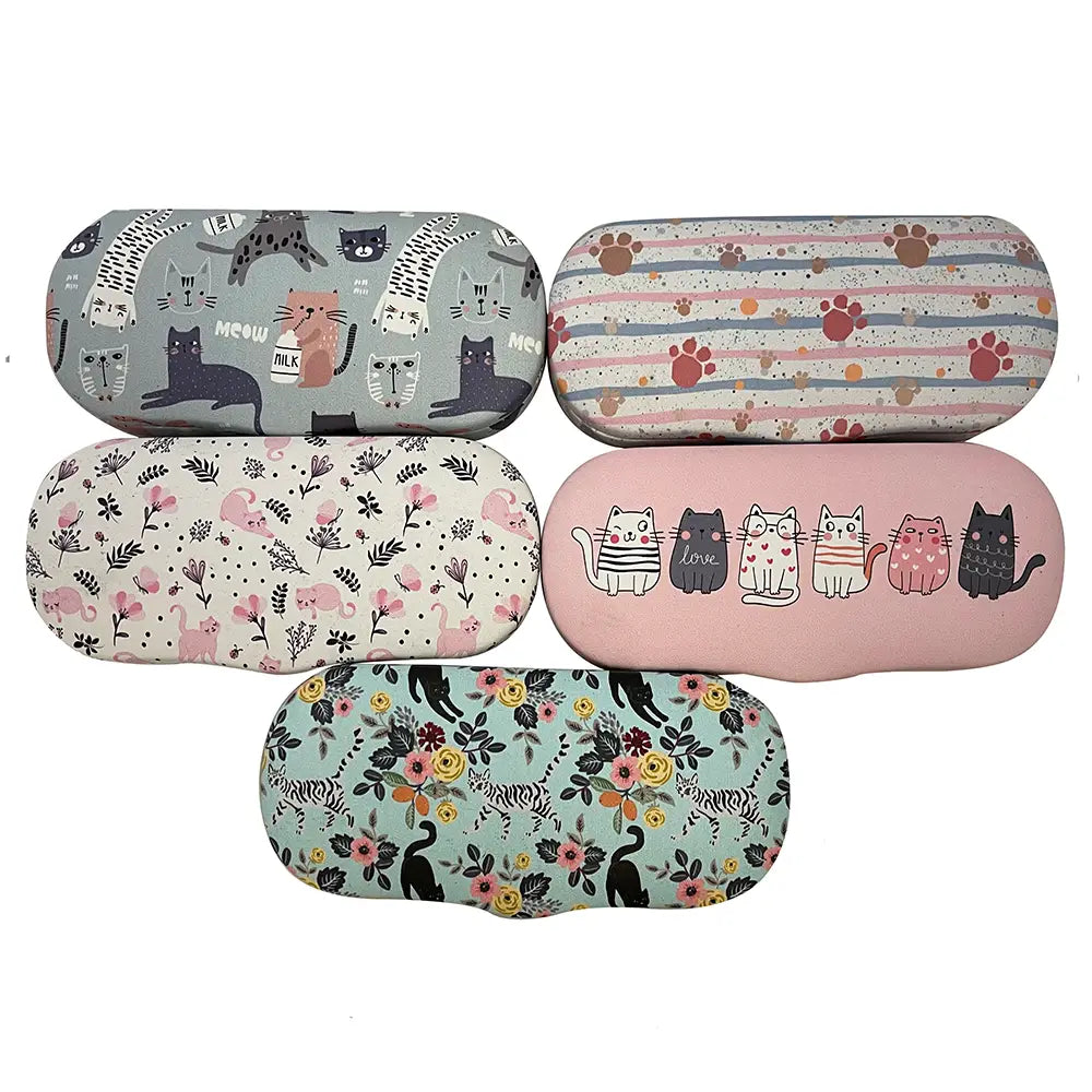 Fancy Felines Novelty Print Medium Clamshell Eyeglass Cases