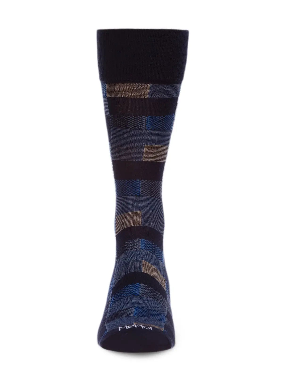 Checkerboard Plaid Men's Bamboo Dress Crew Socks