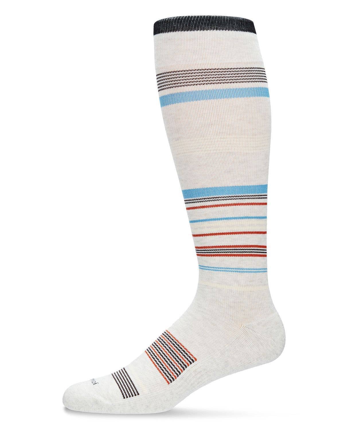Multi Striped Cotton Compression Socks
