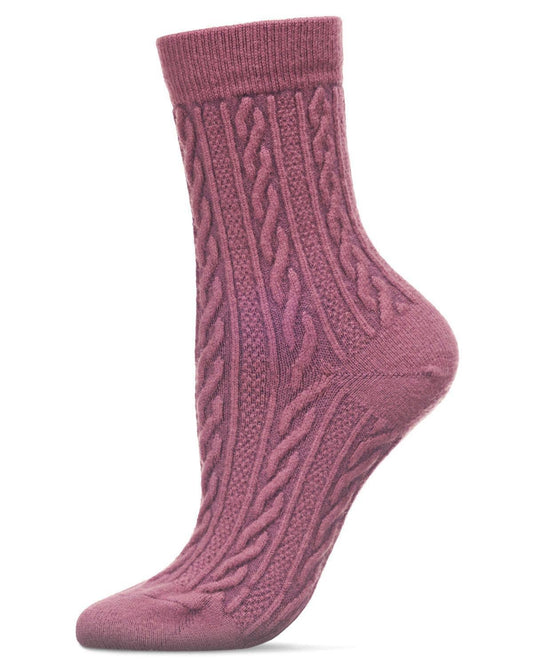 Classic Cable Knit Crew Socks