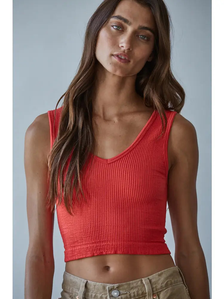 Ruby V Neck Reversible Tank Top