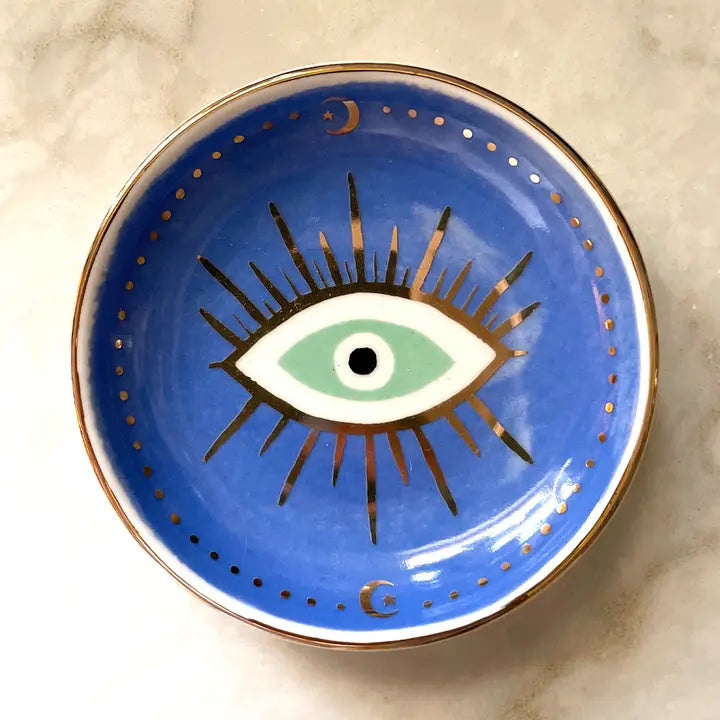 Evil Eye Porcelain Trinket Dish