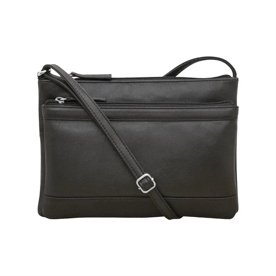 6028 Double Zip Crossbody Bag