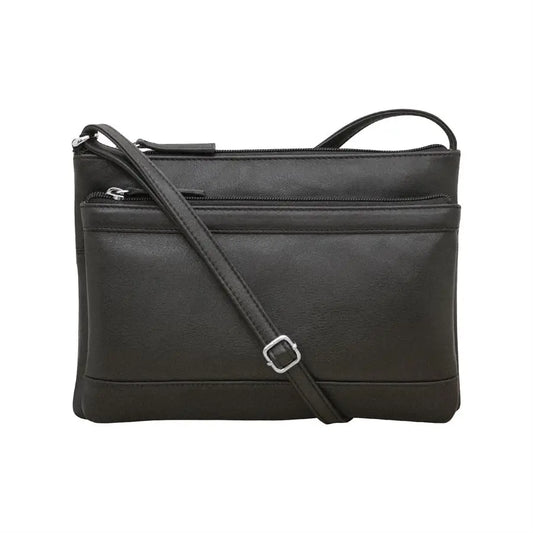 6028 Double Zip Crossbody Bag
