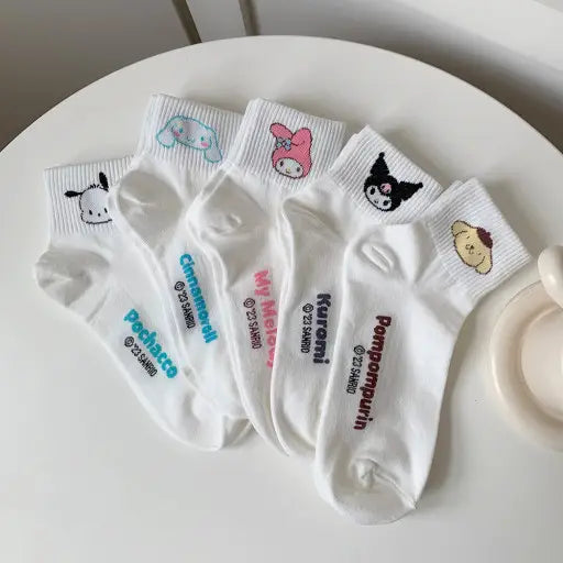 Sanrio Friends Simply Face Cotton Women Socks