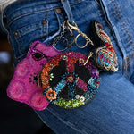 Load image into Gallery viewer, Make Peace Coin Purse/Key Fob
