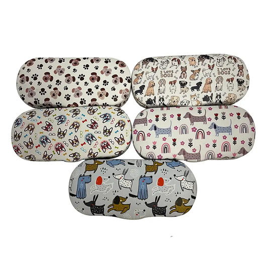Playful Pups Novelty Print Medium Clamshell Eyeglass Cases