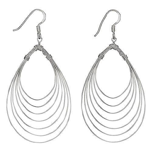 Ripple in Time Sterling Silver Earring