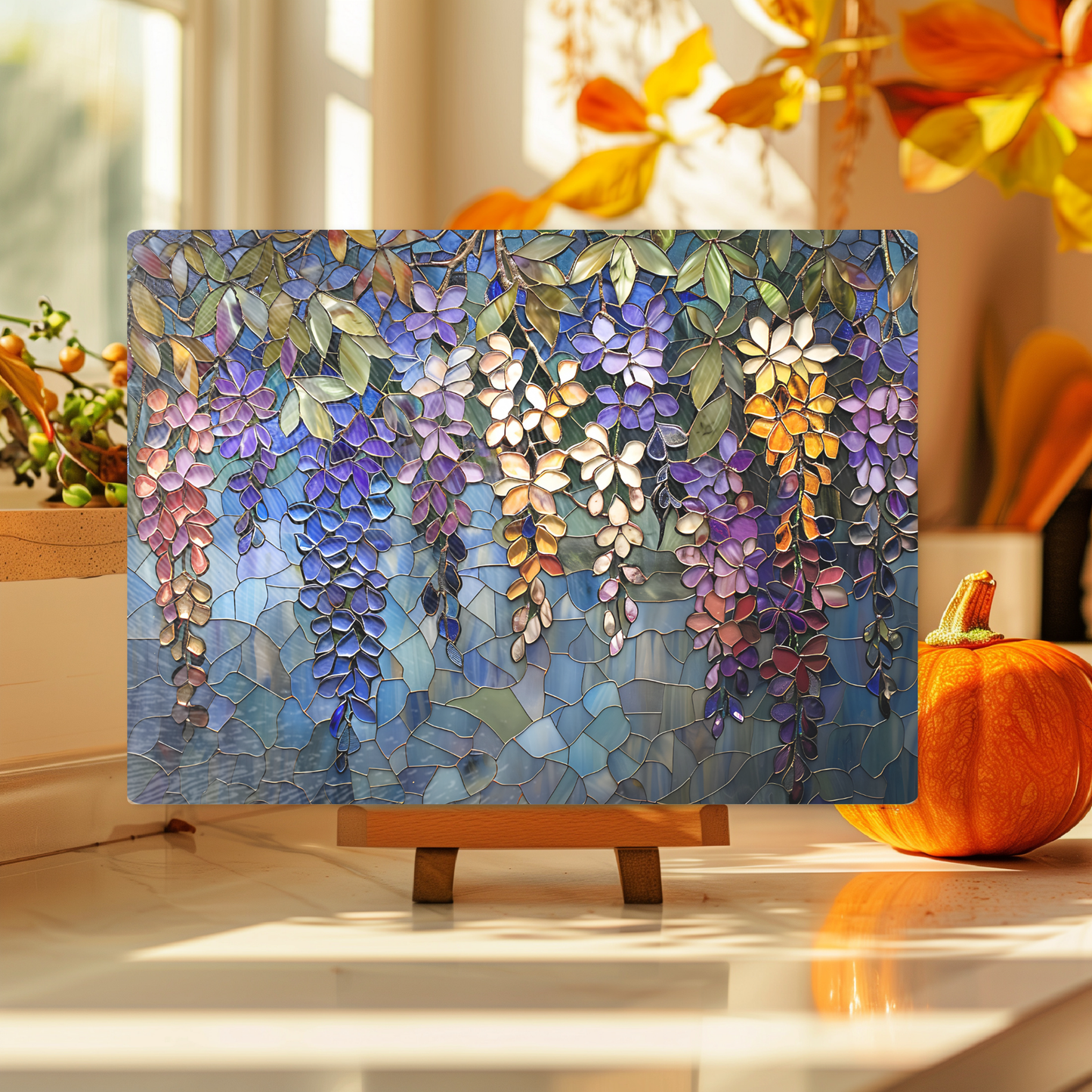 Wisteria Art: Tempered Glass Cutting Board: 8 x 11 inch