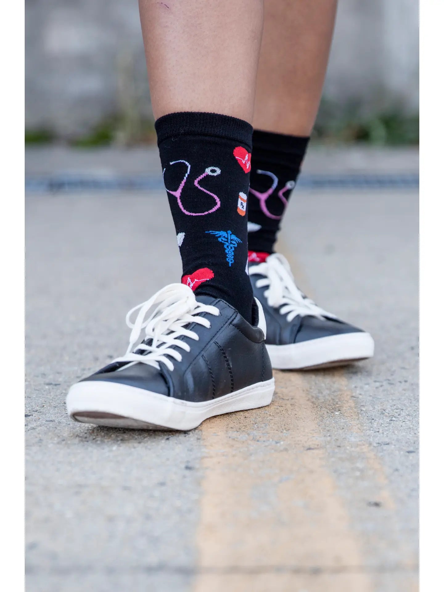 Medical Theme Bamboo Women's Crew Socks