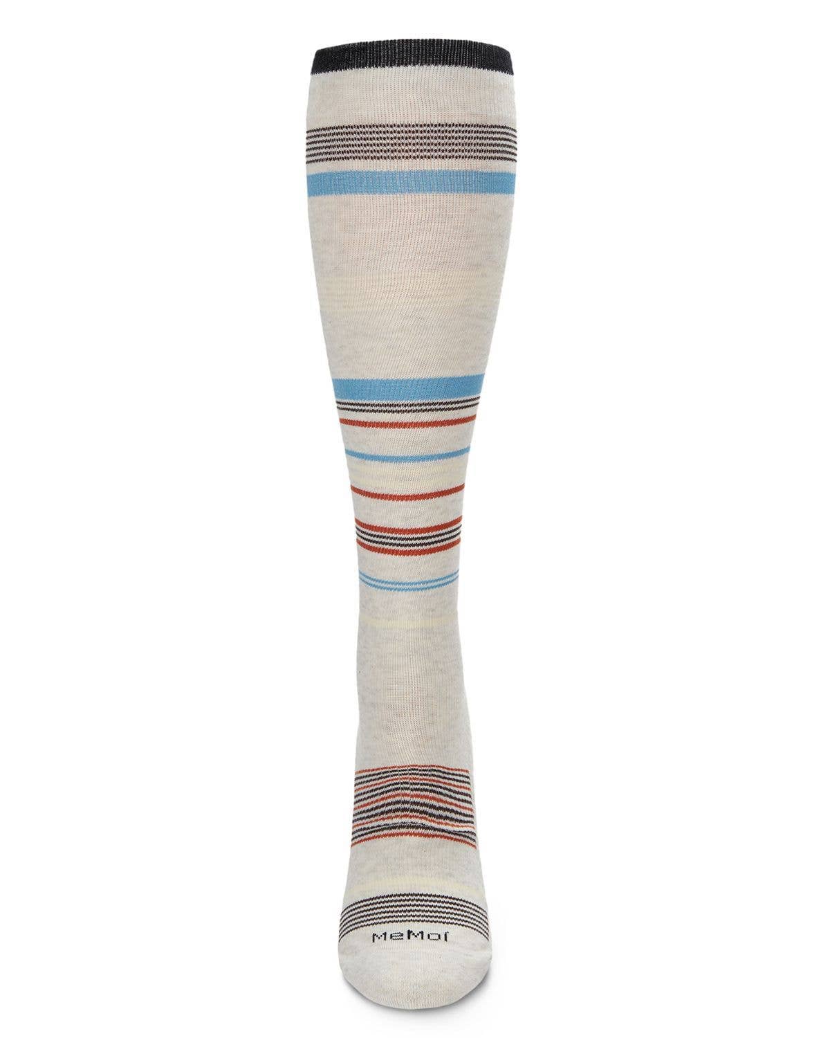 Multi Striped Cotton Compression Socks