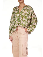 Load image into Gallery viewer, Sunday&#39;s Best Blouse - Lush Flora
