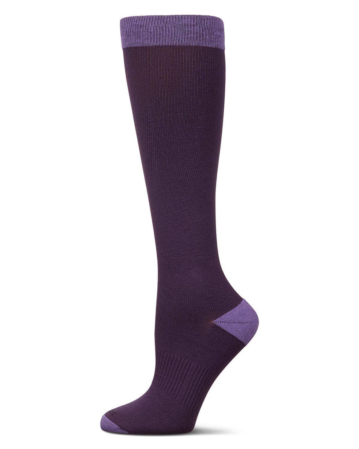 Solid Cotton Compression Socks