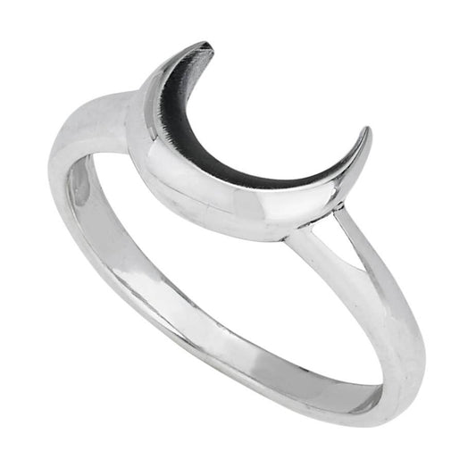 It's Just a Phase Sterling Silver Crescent Ring: 6