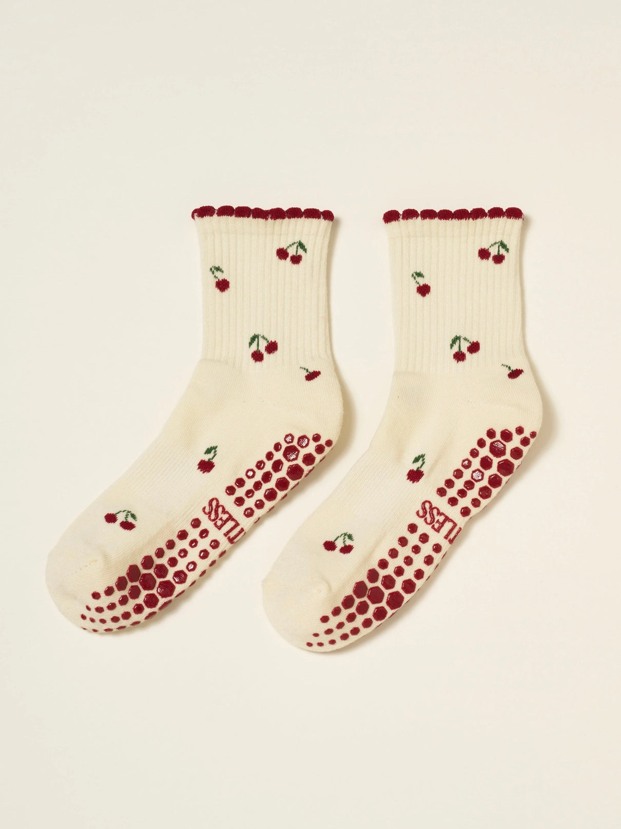 Little Cherry Petal Grip Pilates Socks