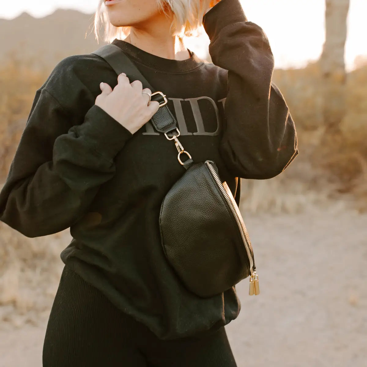 Leather Fanny Pack Crossbody Bags For Women
