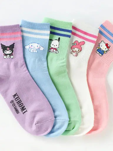 Sanrio Cotton Ankle 2 Line Soft Cotton Socks