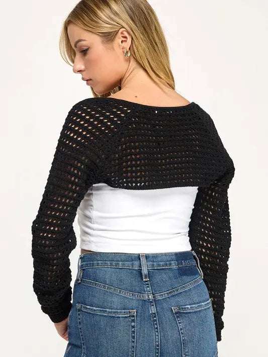 Crochet Knit Bolero Shrug Sweater (SW5601)