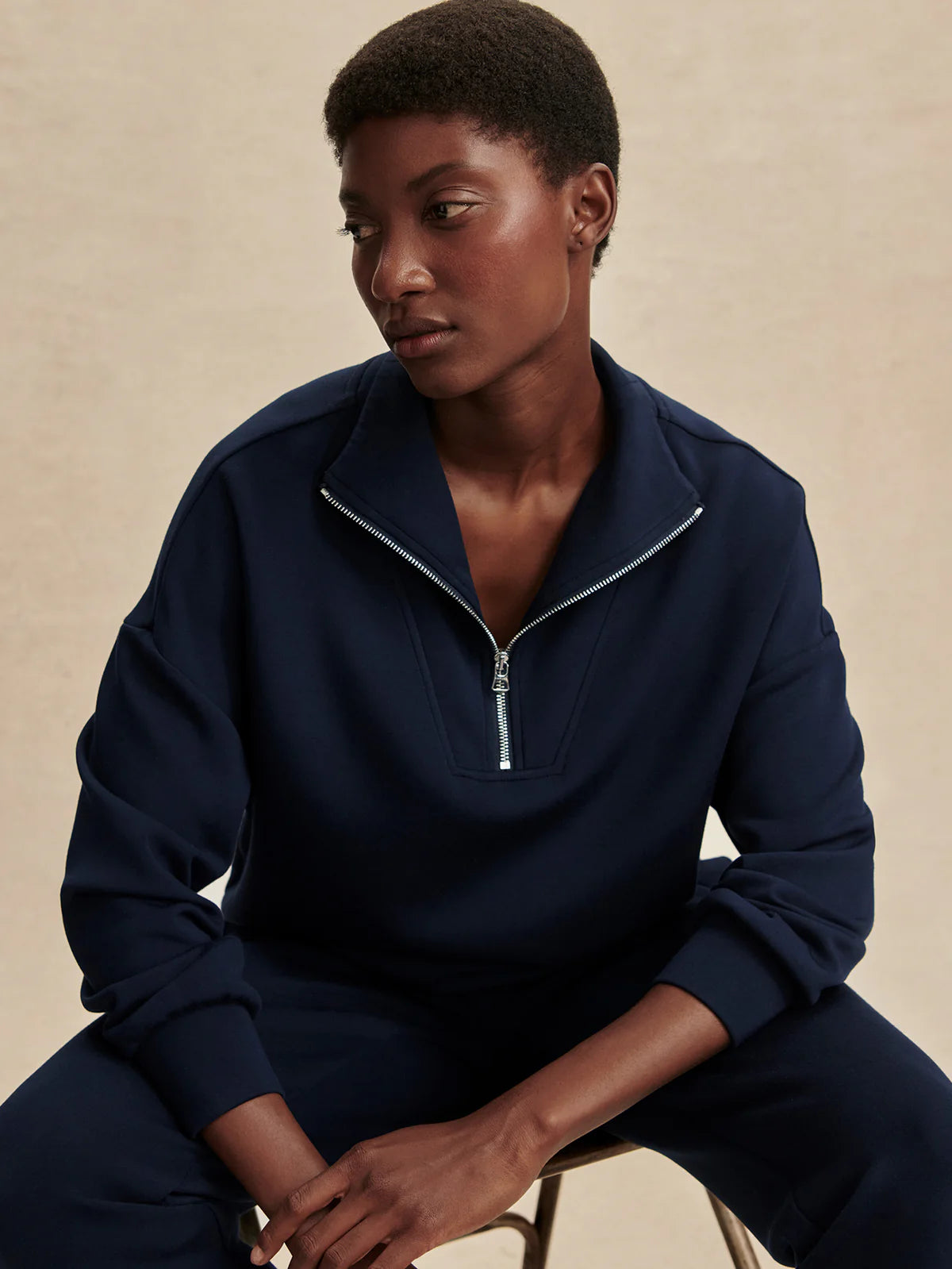 Hawley Half-Zip Sweat - Navy