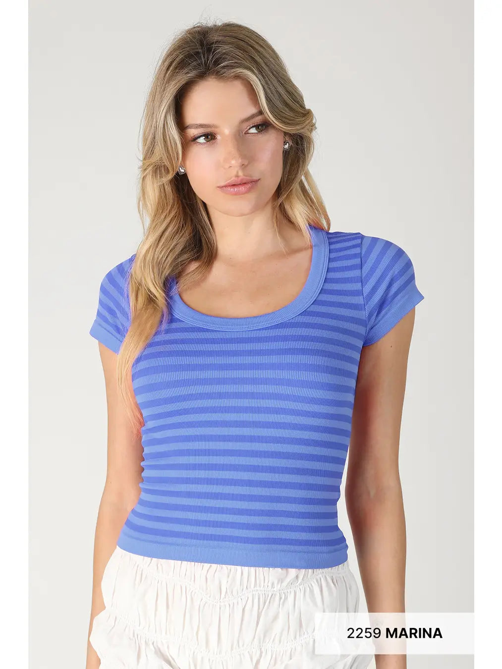 Striped Scoop Neck Top