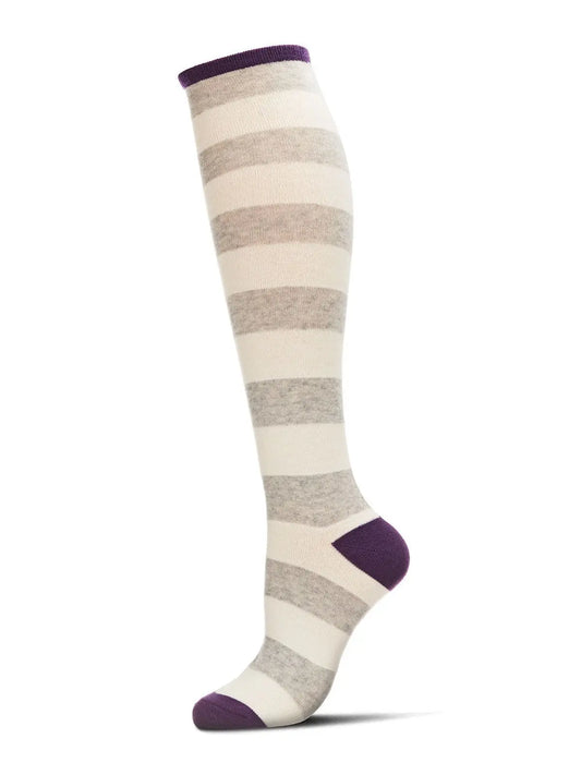 Shaded Stripes Cashmere Blend Knee High Socks